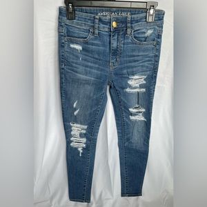 American Eagle Hi-Rise Distressed Jean Jeggings